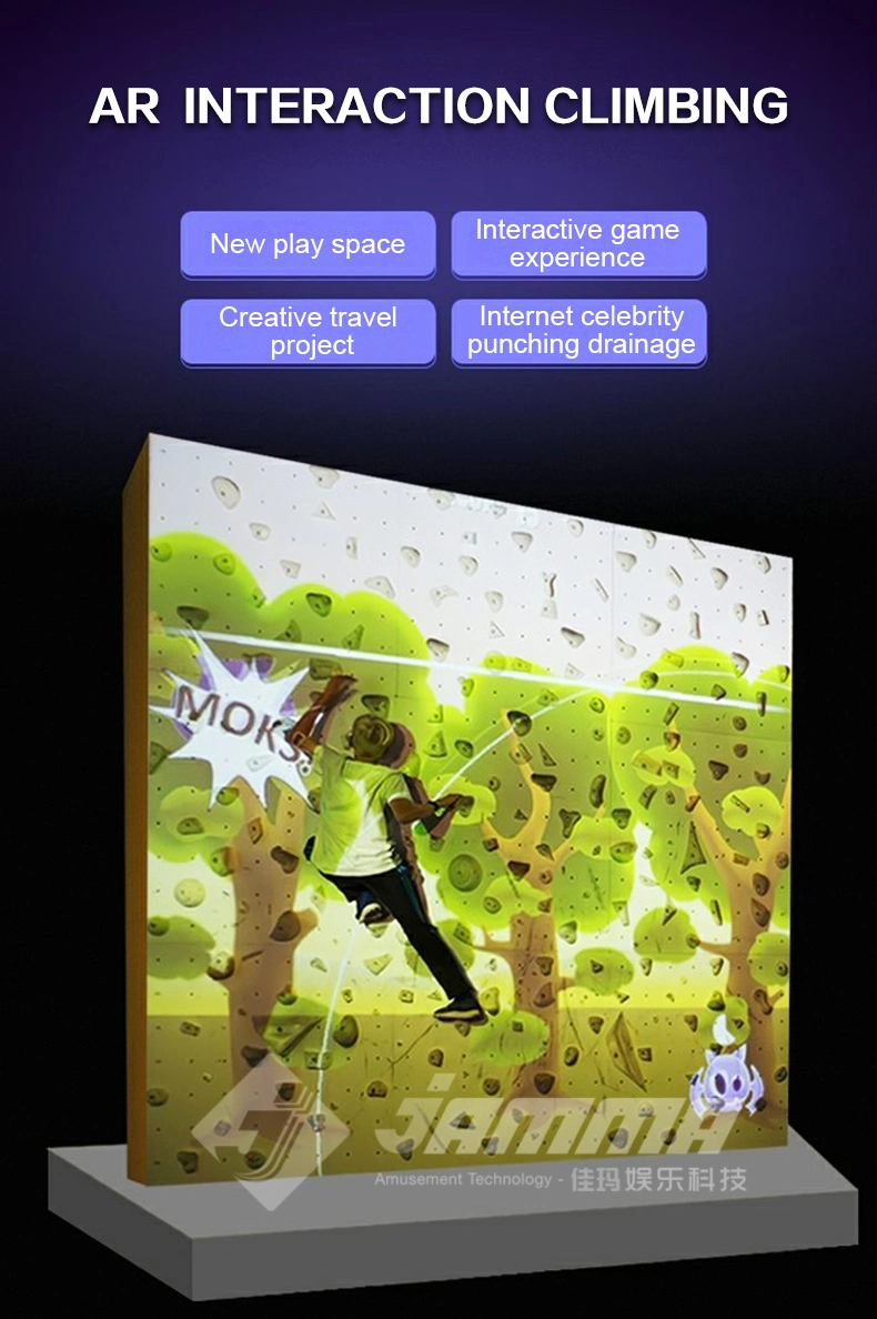 Fun Ar Wall Climbing Interactive Projection for Kids Amusement Park