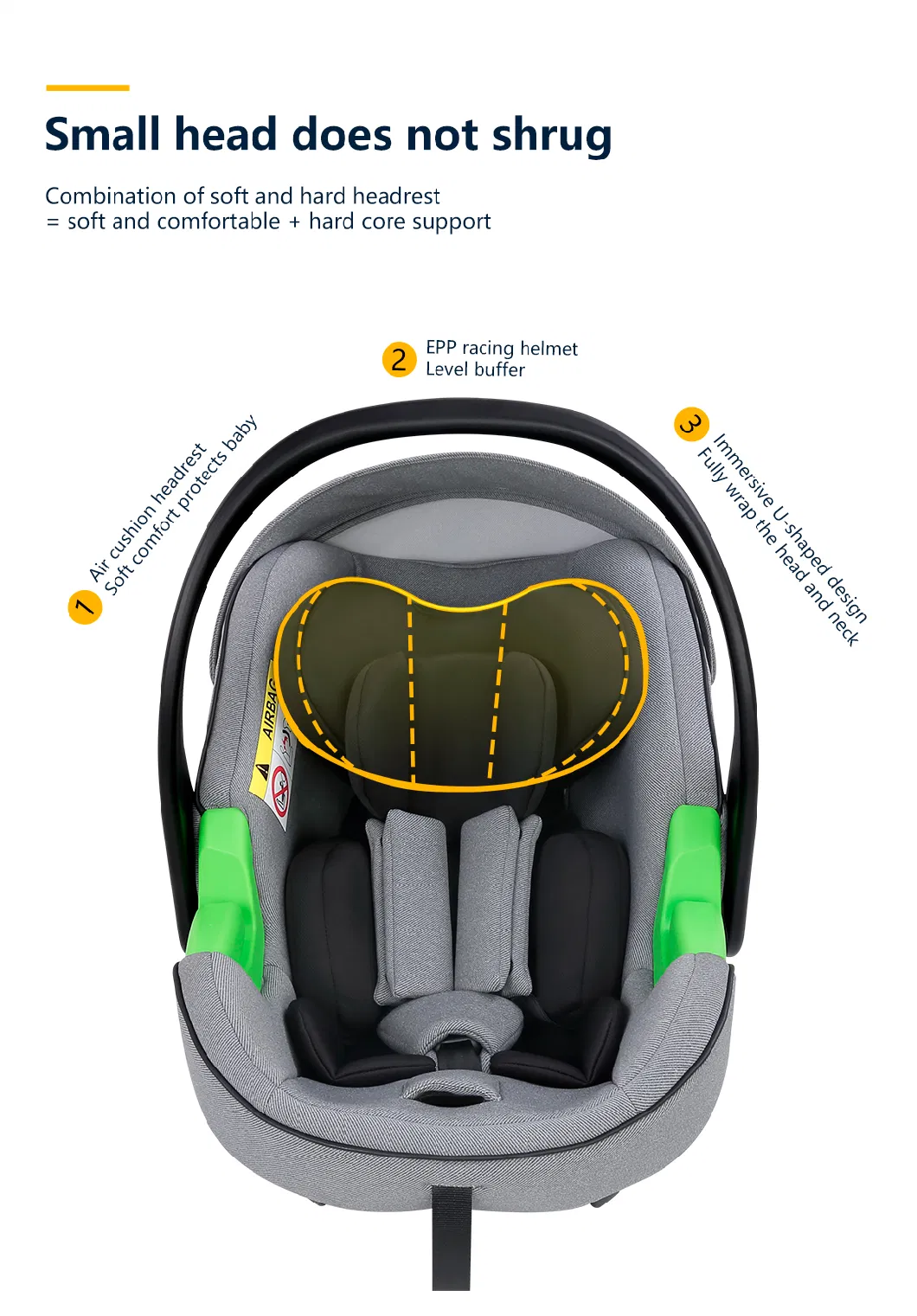Chinese New Baby Kids Children Infant Car Seat with Cetification