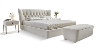 Home Furniture High Quality Modern Design Villa Fabric King Size Bed