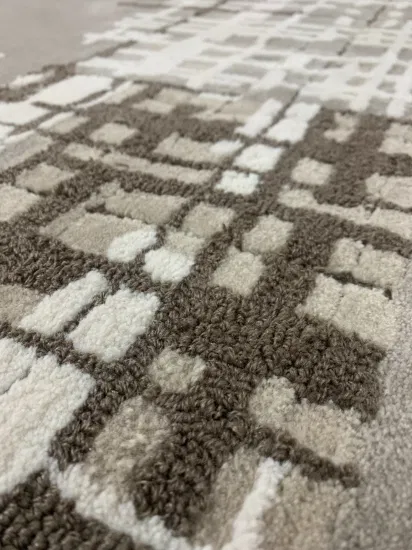 Children Mat Rug Wool Bamboo Viscose Hand Tufted Environmental Carpet